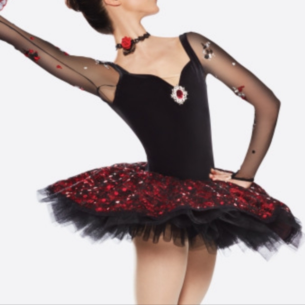 Elegant Black and Red Tutu/ Ballet Costume, Brand New